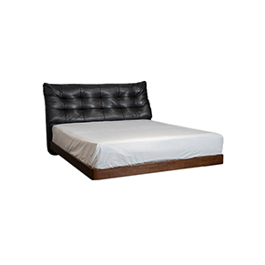 1.8米咖色软包皮床