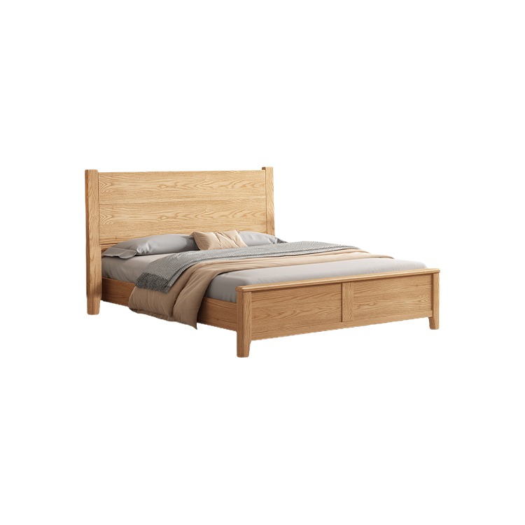 漫屿实木床（暖杏色）