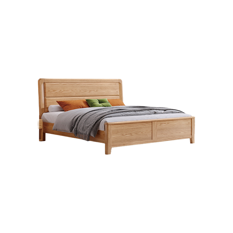 杏屿实木床（储物款-暖杏色）