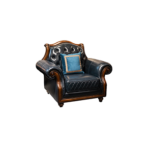 油蜡皮单人位沙发