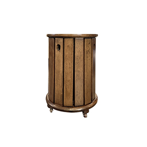 滑轮叠叠凳胡桃色