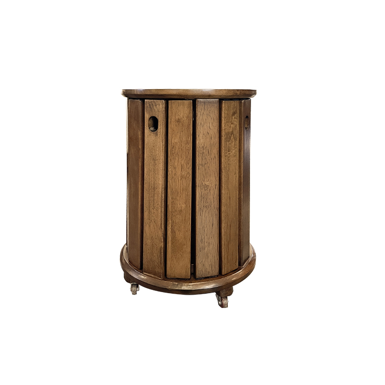 滑轮叠叠凳胡桃色