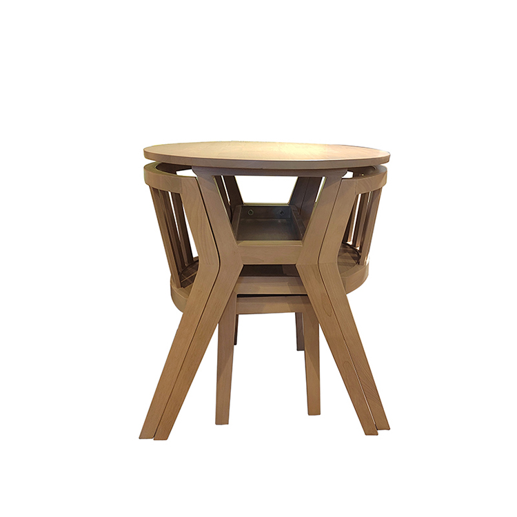 阳台一桌两椅胡桃色