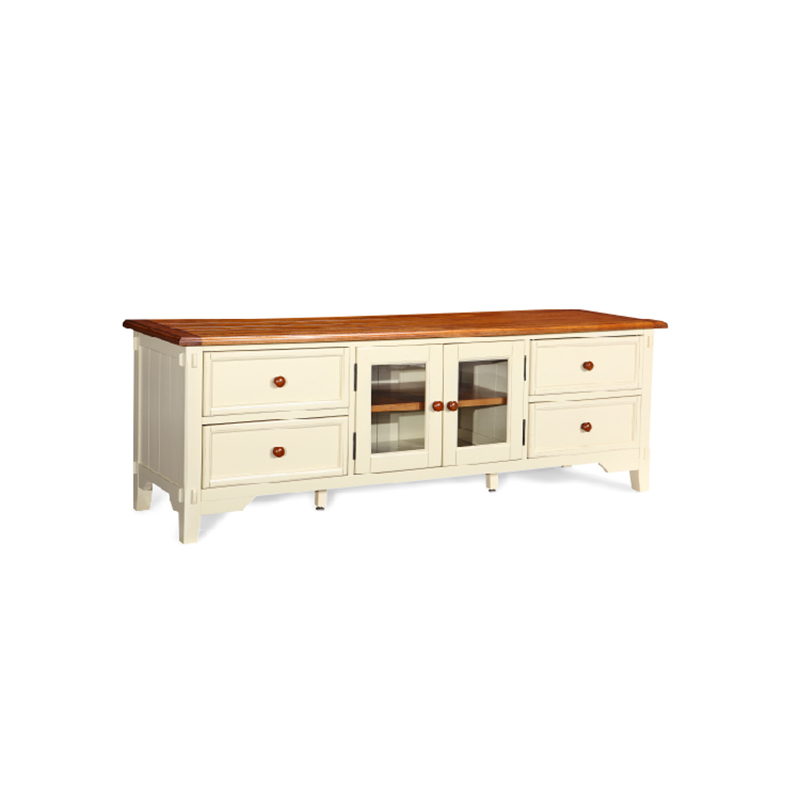 落基山电视柜-蜜蜂色/粉笔白